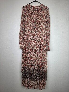 Free People Floral Paisley Sheer Boho Print Dress